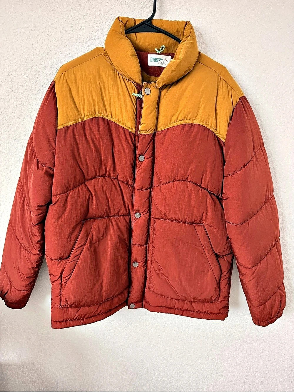 Wellen Big Wave Puffer Jacket Orange & Red